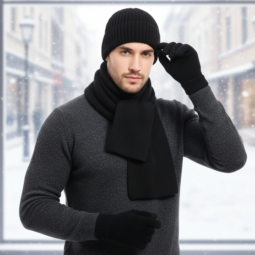 Wollige Mütze Und Handschuhe - ChillGuard