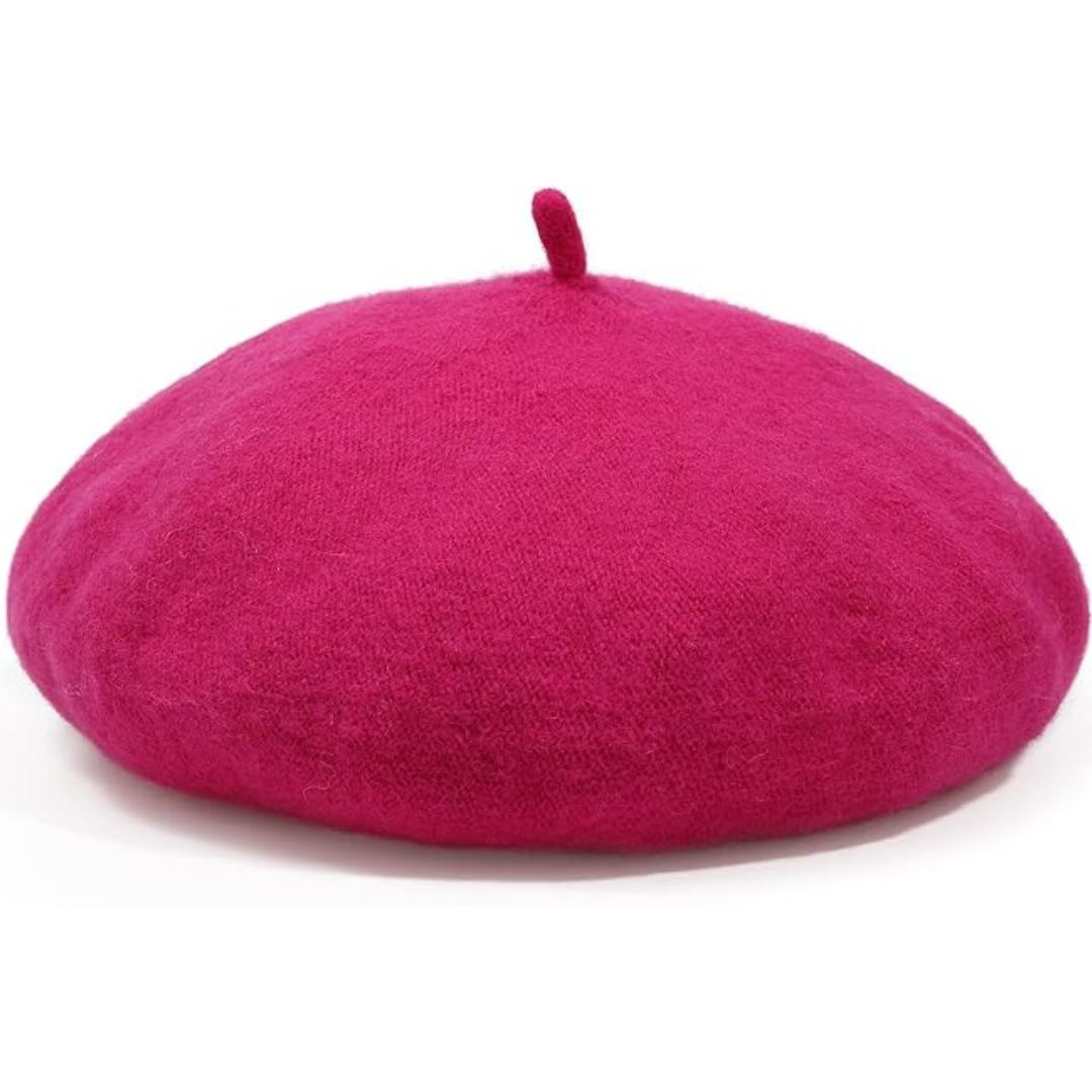 Uldbaret i kraftig pink med lille top set fra siden på hvid baggrund 6