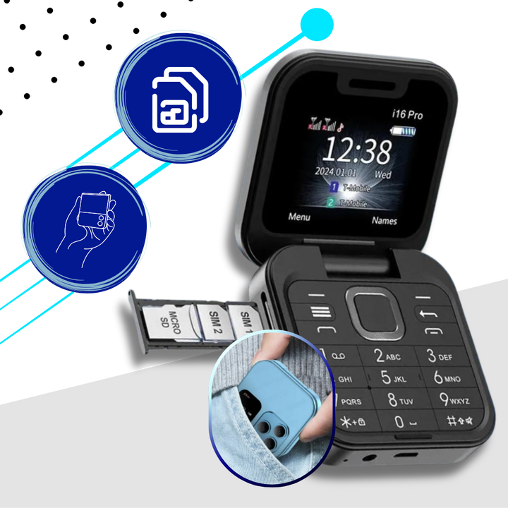 Kompakt klaptelefon Dual SIM – FlexFold