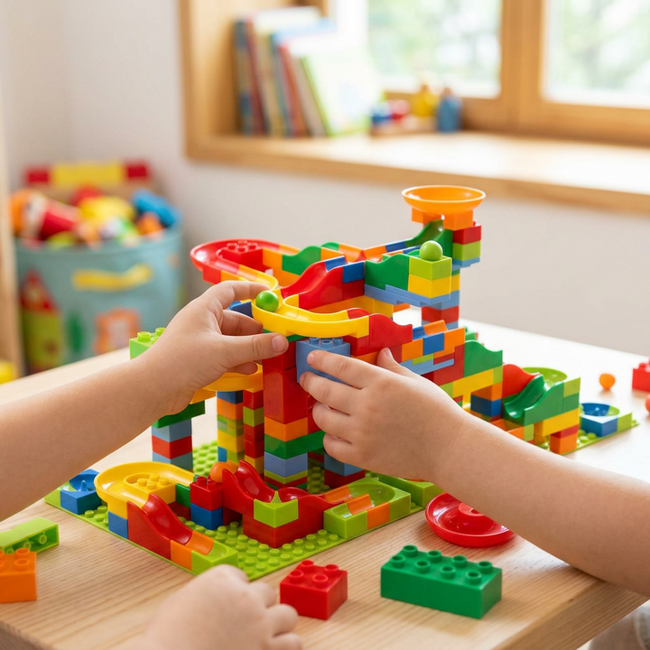 STEM kuglebane med byggeklodser fra 3 år