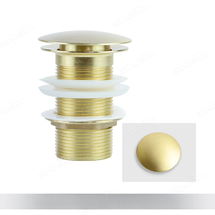 Pop‑Up Basin Drain Plug with Overflow Options – Buy 1, Get 1 Free-Brushed Gold-State of Style