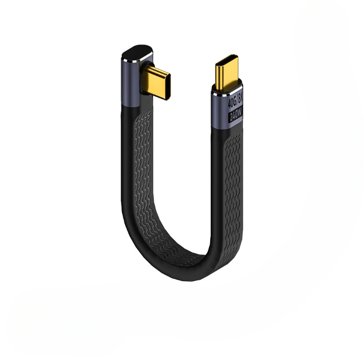 USB4 Elbow Connector Cable – 40Gbps, 240W PD & 8K Video Output (Buy 1, Take 1 FREE)-240W 40Gbps FPC U-State of Style