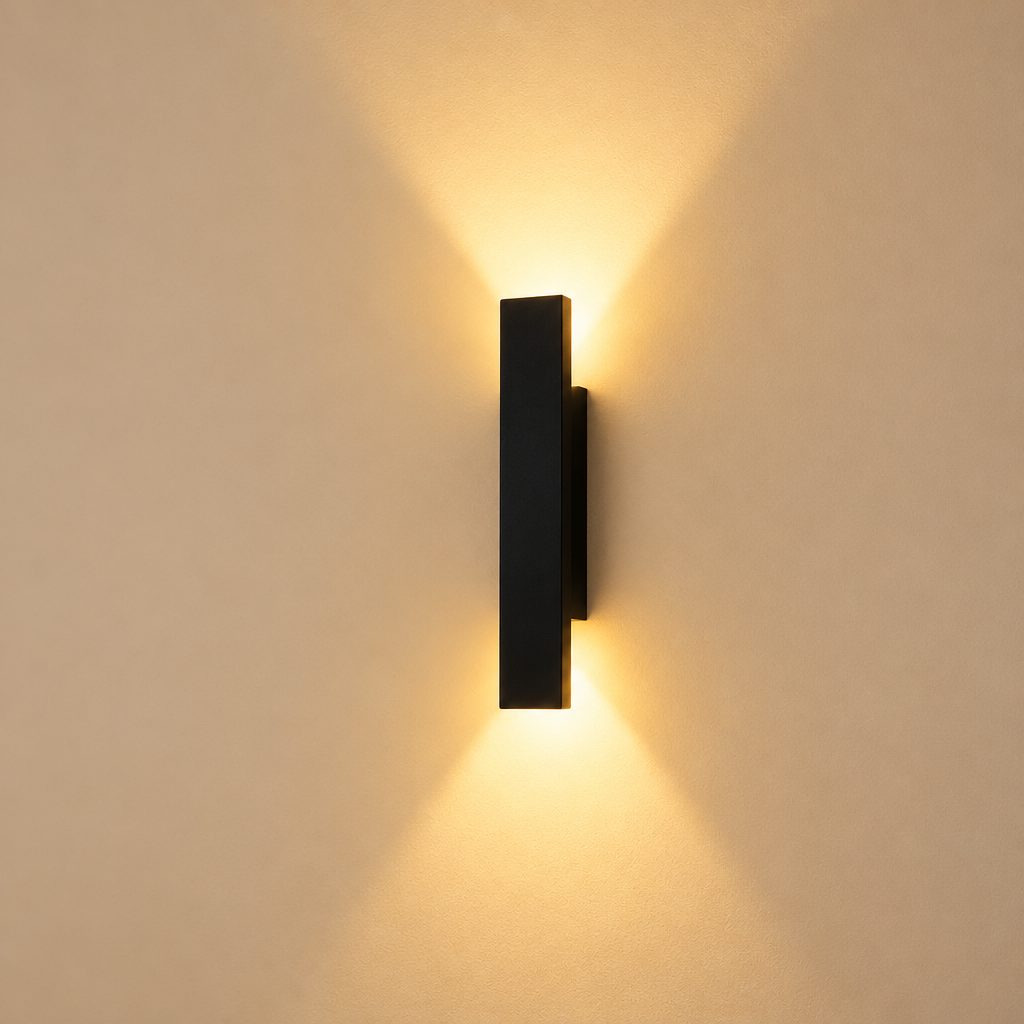IP65 facadelampe i aluminium med LED-lys