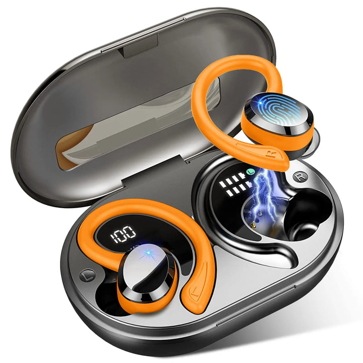 Wireless Earbuds with Clear Sound & Long Battery Life – SecureFit (Buy 1, Get 1 FREE)-Orange-State of Style